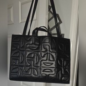 Telfar Large Black Quilted Moose Knuckles Handbag